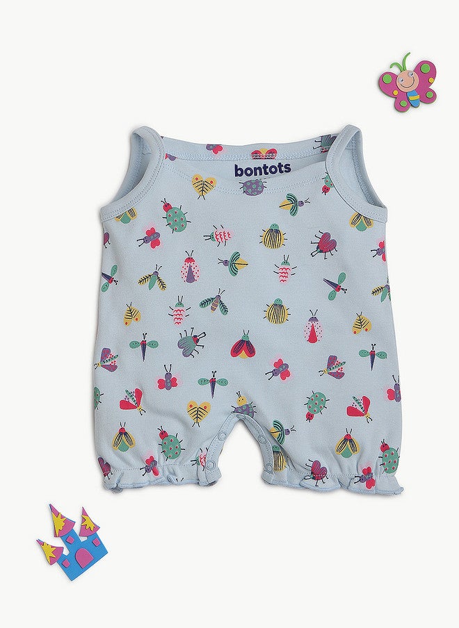 BONTOTS Infant Girls Little Bug Explorer Printed Organic Cotton Romper - Image 2